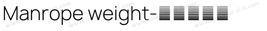 Manrope weight字体转换